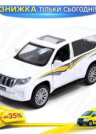 Ku автомодель toyota land cruiser белая коллекционная машинка для детей от 3 лет с металлическим корп uni2l_k
