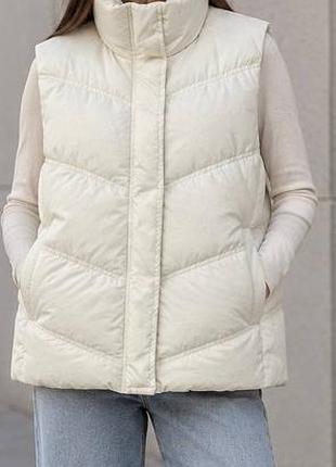 Жіноча пухова жилетка  esprit, біла, розмір xxl