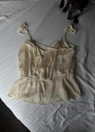 Топ жіночий, кольору вершкового масла zara