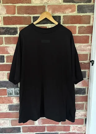 Fear of god oversized черная оверсайз футболка  l-xl men's us l / eu 52-54