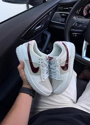 Кросівки nike sb dunk low sail burgundy
