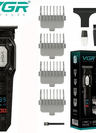 Триммер vgr v-900b, 4 насадки, led display, 7000 rpm