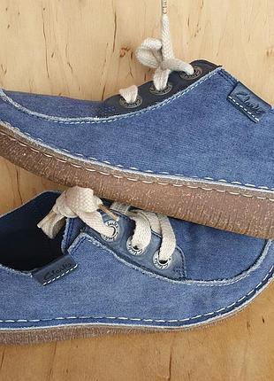 Туфлі жіночі clarks funny dreams сині, розмір 37.5, джинс
