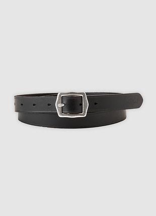 Женский кожаный ремень levi’s luxe leather belt d78660001 - черный, 100% натуральная кожа, выполнена в итальялии. оригинал.
