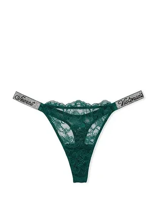 Трусики victoria's secret  shine strap lace thong panty