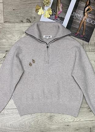 Шерстяной джемпер на молнии, свитер uniqlo, р.m-l 5