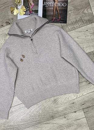 Шерстяной джемпер на молнии, свитер uniqlo, р.m-l