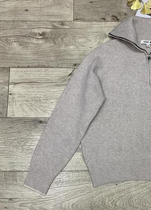 Шерстяной джемпер на молнии, свитер uniqlo, р.m-l 7
