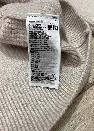 Шерстяной джемпер на молнии, свитер uniqlo, р.m-l 8