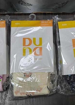 Колготи дитячі duna для дівчаток з малюнком, розмір 98-104, рожеві