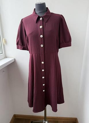 Нова сукня-сорочка finery london ebony з перлинними гудзиками, розмір l (uk 14)