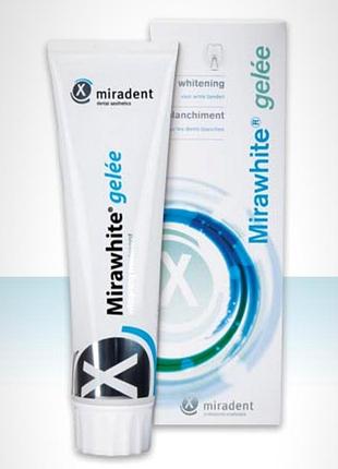 Germany,miradent mirawhite® gelée профессиональная /стоматологическая интенсивная очищающая   зубная паста/отбеливающая, hydrated silica+1450