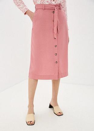 Лен + вискоза миди юбка m&amp;s collection
