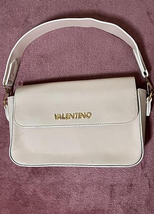 Жіноча сумка valentino, біла, маленька, зі штучної шкіри