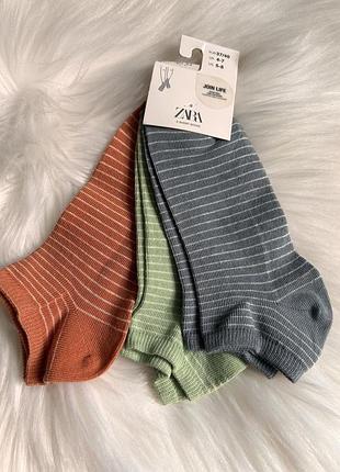 Шкарпетки zara для дітей, у смужку, різнокольорові