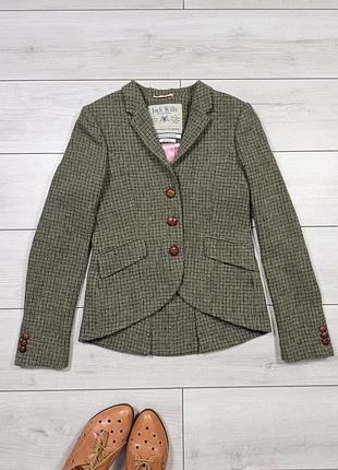 Твідовий вінтажний піджак блейзер jack wills 100% wool