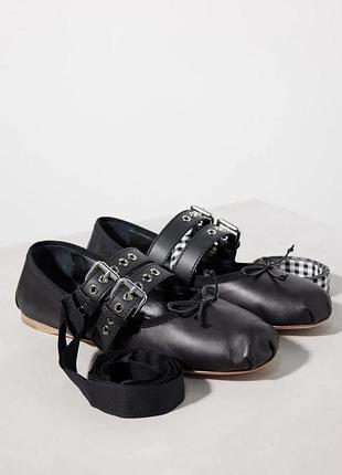 Культові шкіряні балетки miu miu 40 оригінал