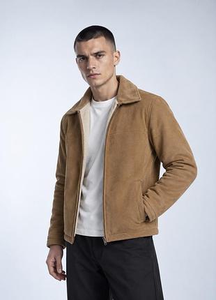 Чоловіча дублянка bhs (british home stores) на штучному хутрі, бежева, розмір m