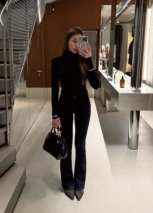 Джинси жіночі zara кльош чорні