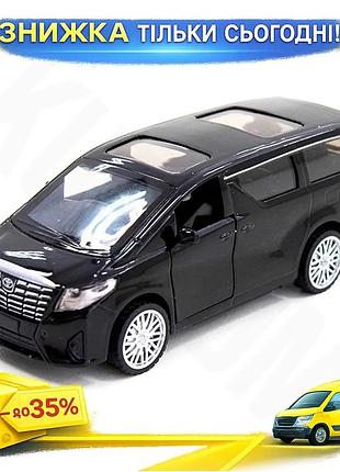 Ku автомодель toyota alphard universal fit черная коллекционная машинка для детей от 3 лет с функцией uni2l_k