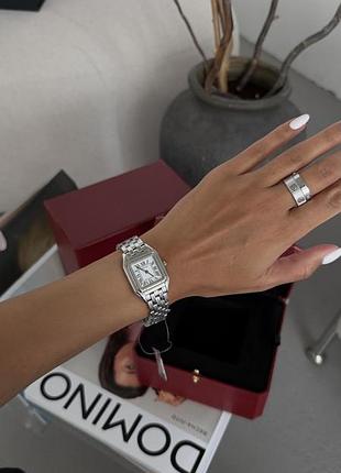 Годинники жіночі cartier panthere medium сріблясті