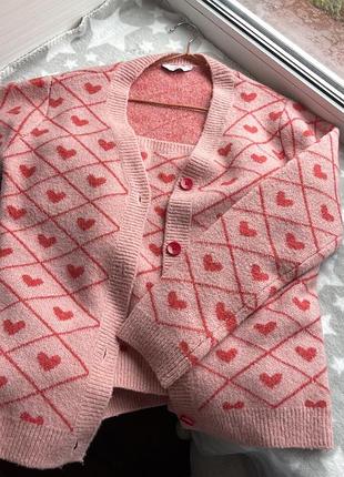 Жіночий в'язаний кардиган та майка primark, m-l