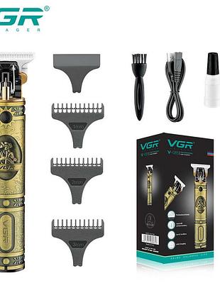 Машинка (триммер) для стрижки волосся та бороди vgr v-085, professional, 3 насадки, strong battery