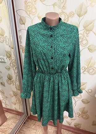 👗зелена маленька сукня👗р.44-46