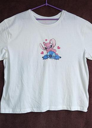 Футболка женская stitch,  xl, eur 46-48