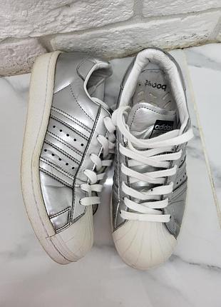 Кросівки жіночі adidas superstar сріблясті