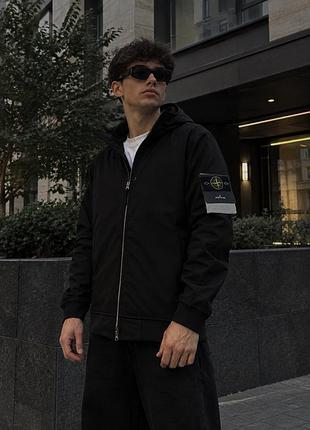 Куртка чоловіча оригінал! stone island чорна водовідштовхувальна