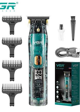 Тример vgr v-961, professional, 4 насадки, led display