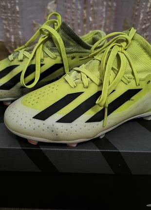 Бутси чоловічі adidas x crazyfast жовто-чорні