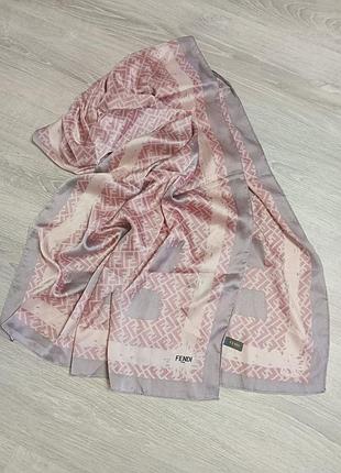Велика шовкова хустка шарф fendi