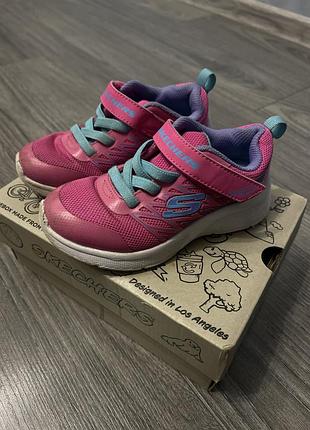 Кросівки для дівчинки skechers рожеві з бірюзовим