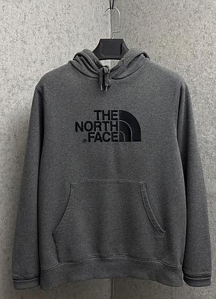 Чоловіча сіра кофта з капюшоном від бренду the north face