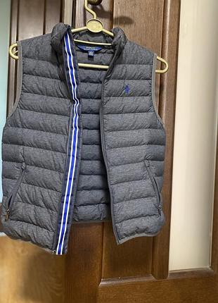 Жилетка для хлопчика polo ralph lauren пухова сіра на 10 років