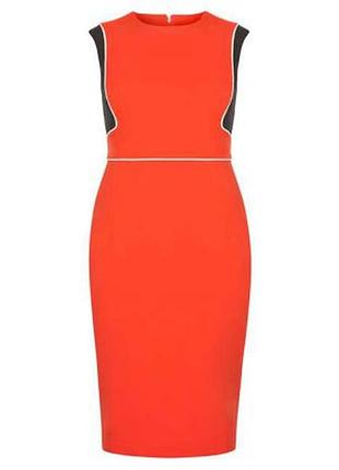 Оранжевое миди платье dorothy perkins #4476