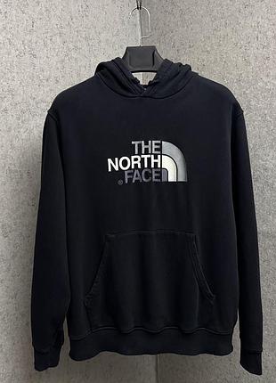 Чоловіча чорна кофта з капюшоном від бренду the north face