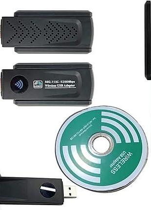 Портативний адаптер wi-fi dual band usb adapter 802.11ac-ac1200mbps дводіапазонний адаптер 1200m
