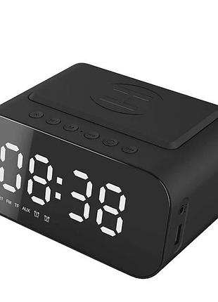 Цифровые часы 15 вт 2000 мач clock wireless bt510 многофункциональные беспроводные часы с беспроводной зарядкой для телефона