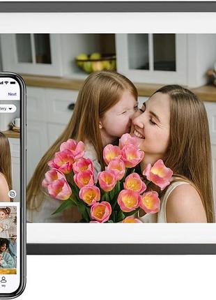 Цифровая фоторамкас ips-дисплеем 10,1" 32 гб euphro wf133 фоторамка с сенсорным экраном