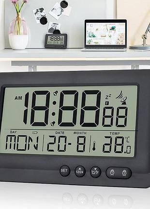 Цифровий будильник digital alarm clock 8338 настільний цифровий будильник із годинником і контролем температури