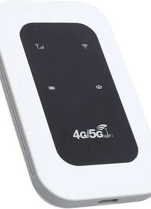 Портативный wi-fi роутер 4g/5g wifi 300 мбит/с модем-маршрутизатор, точка доступа для подключения до 10 устройств