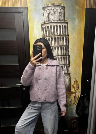 Шикарна кофтинка кардиган zara 💕🌸🩷 у складі альпака 🦙 шерсть