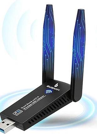 Адаптер wifi 2.4g/5g, 11ac wireless lan card usb-адаптер wifi для настольных пк 1300 мбит/с