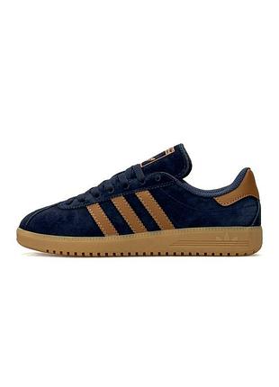 😍 женские кроссовки adidas bermuda dark navy caramel