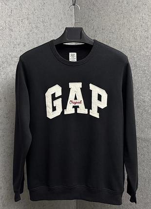 Чоловічий чорний світшот від бренду gap