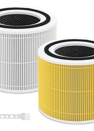 Комплект из 2 hepa-фильтров lauowind core300 filter core300-w&y-eu сменные фильтра для воздухоочистителя levio