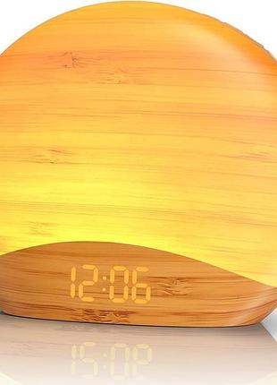 Будильник sunrise alarm clock r7 цифровий будильник з підсвіткою і синхронізацією з музикою через bluetooth